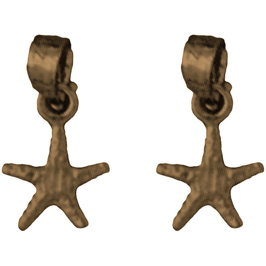 Yellow Gold-plated Silver 16mm Starfish Earrings