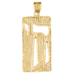 10K, 14K or 18K Gold Jewish Chai Pendant