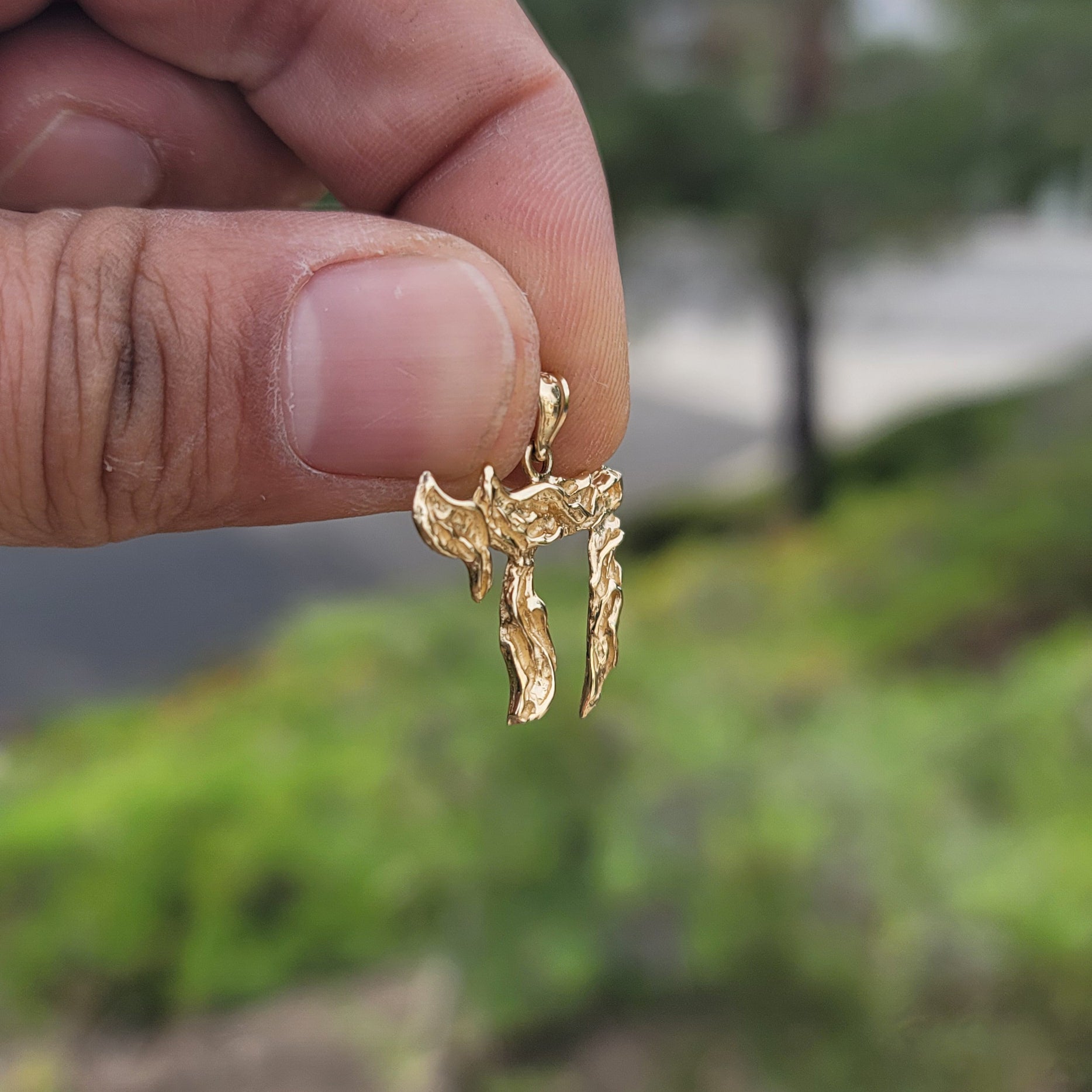 10K, 14K or 18K Gold Jewish Chai Pendant