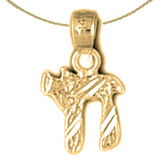 14K or 18K Gold Jewish Chai Pendant