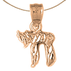 14K or 18K Gold Jewish Chai Pendant