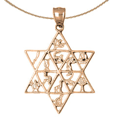 10K, 14K or 18K Gold Star of David Pendant