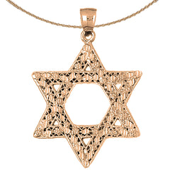 10K, 14K or 18K Gold Star of David Pendant