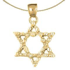 10K, 14K or 18K Gold Star of David Pendant