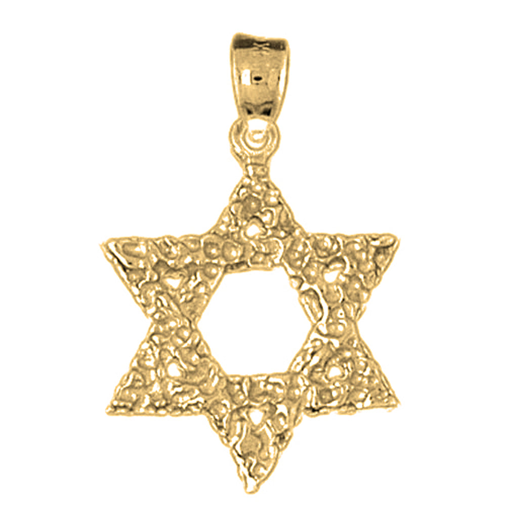 10K, 14K or 18K Gold Star of David Pendant