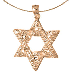 10K, 14K or 18K Gold Star of David Pendant