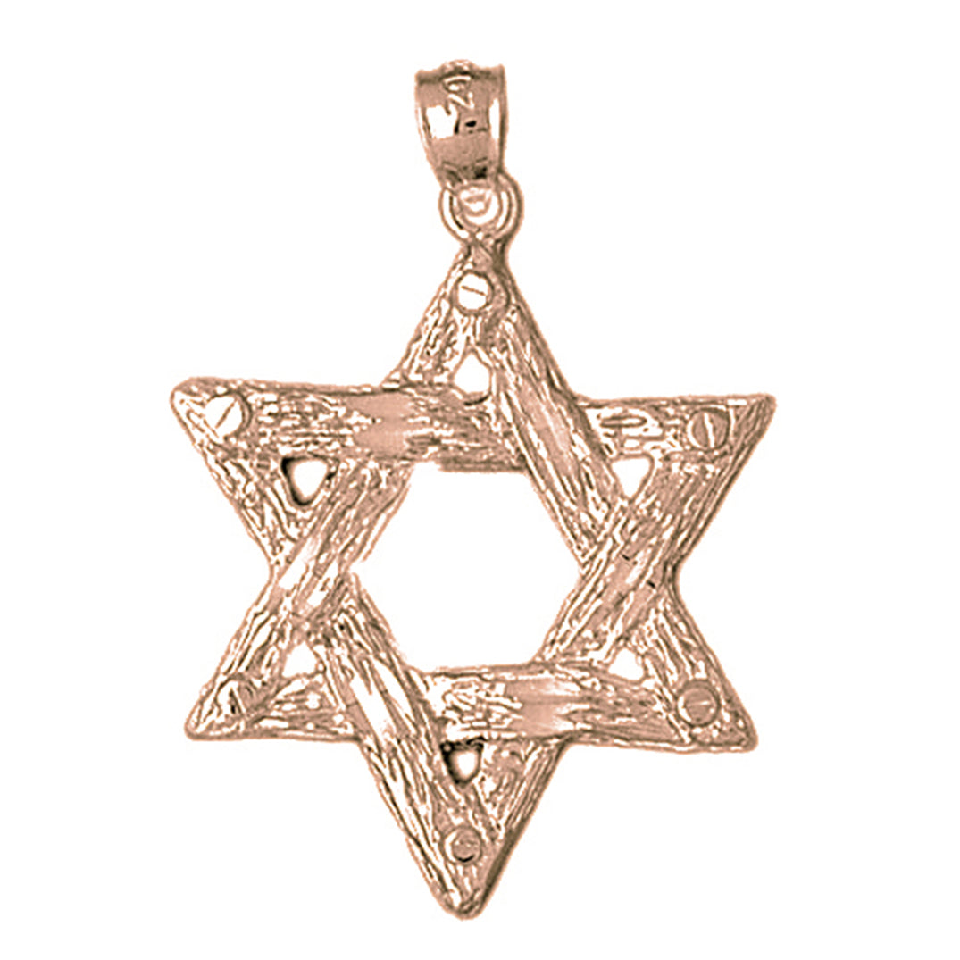 10K, 14K or 18K Gold Star of David Pendant