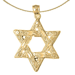 10K, 14K or 18K Gold Star of David Pendant