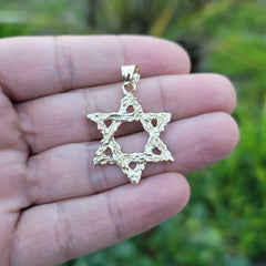 10K, 14K or 18K Gold Star of David Pendant