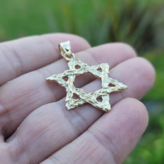 10K, 14K or 18K Gold Star of David Pendant