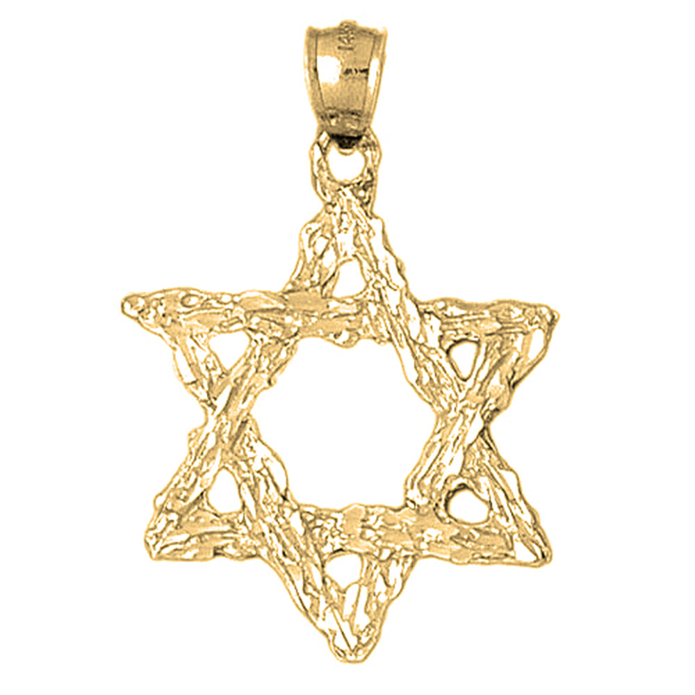 10K, 14K or 18K Gold Star of David Pendant