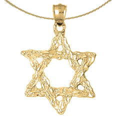 10K, 14K or 18K Gold Star of David Pendant