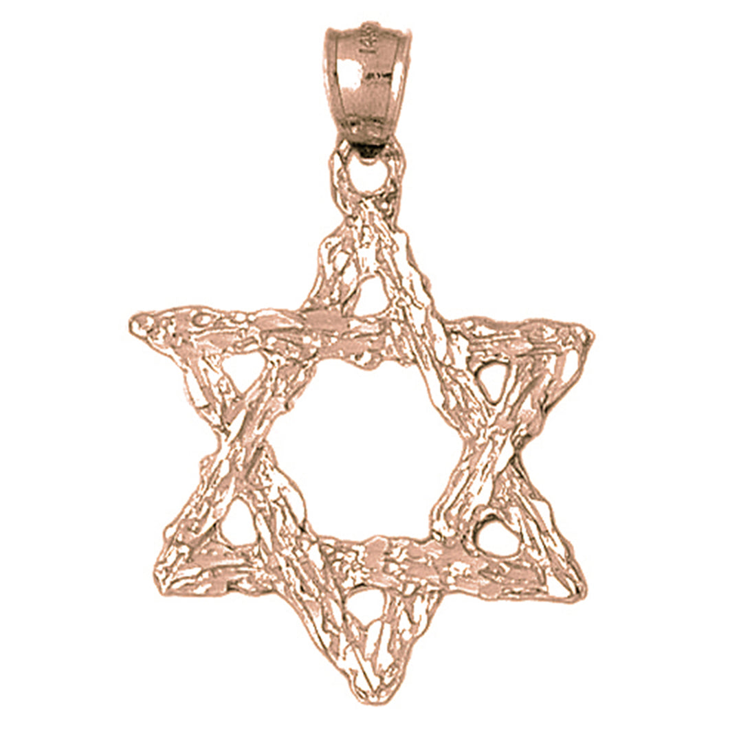 10K, 14K or 18K Gold Star of David Pendant