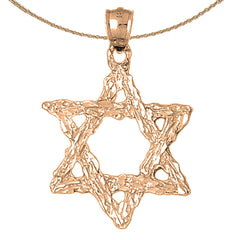 10K, 14K or 18K Gold Star of David Pendant