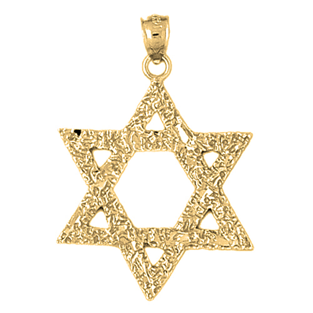 10K, 14K or 18K Gold Star of David Pendant