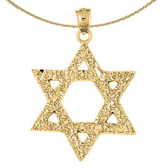 10K, 14K or 18K Gold Star of David Pendant