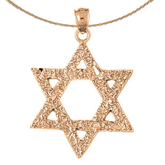 10K, 14K or 18K Gold Star of David Pendant