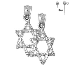 14K or 18K Gold Star of David Earrings