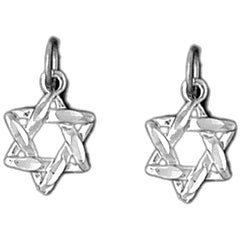 Sterling Silver 15mm Star of David Earrings