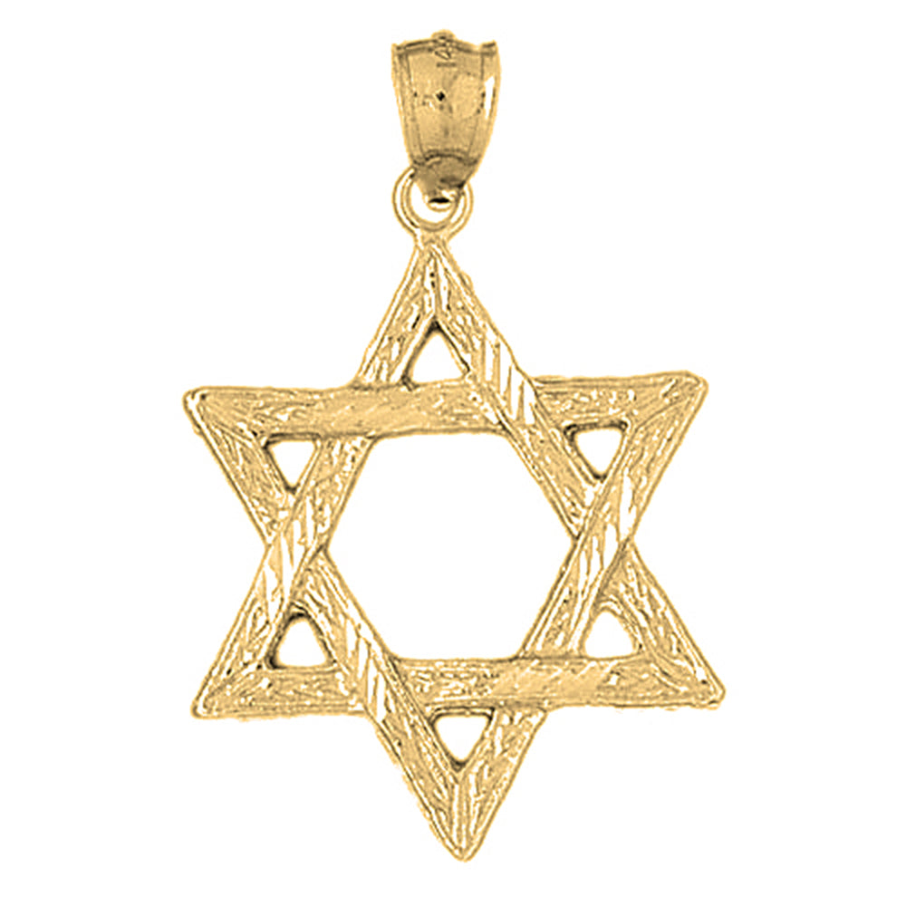 10K, 14K or 18K Gold Star of David Pendant