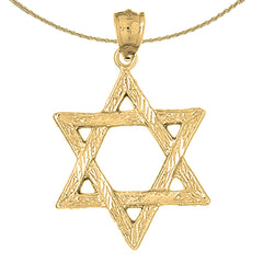 10K, 14K or 18K Gold Star of David Pendant