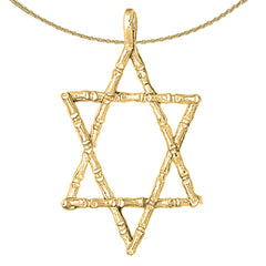 10K, 14K or 18K Gold Star of David Pendant