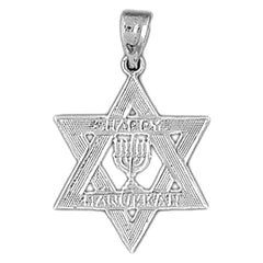 14K or 18K Gold Happy Hanukkah Star of David Pendant