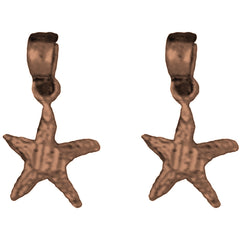 14K or 18K Gold 16mm Starfish Earrings