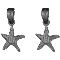 Sterling Silver 16mm Starfish Earrings