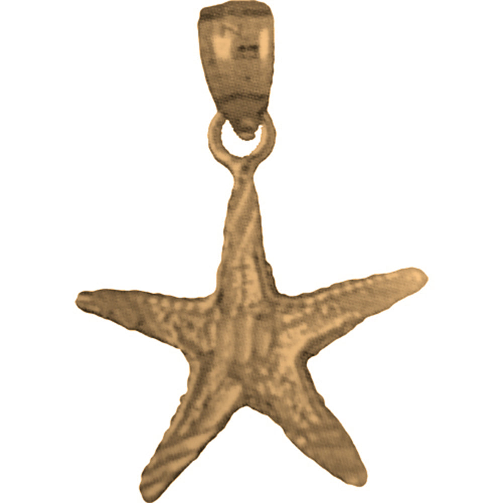 14K or 18K Gold Starfish Pendant