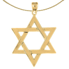 10K, 14K or 18K Gold Star of David Pendant