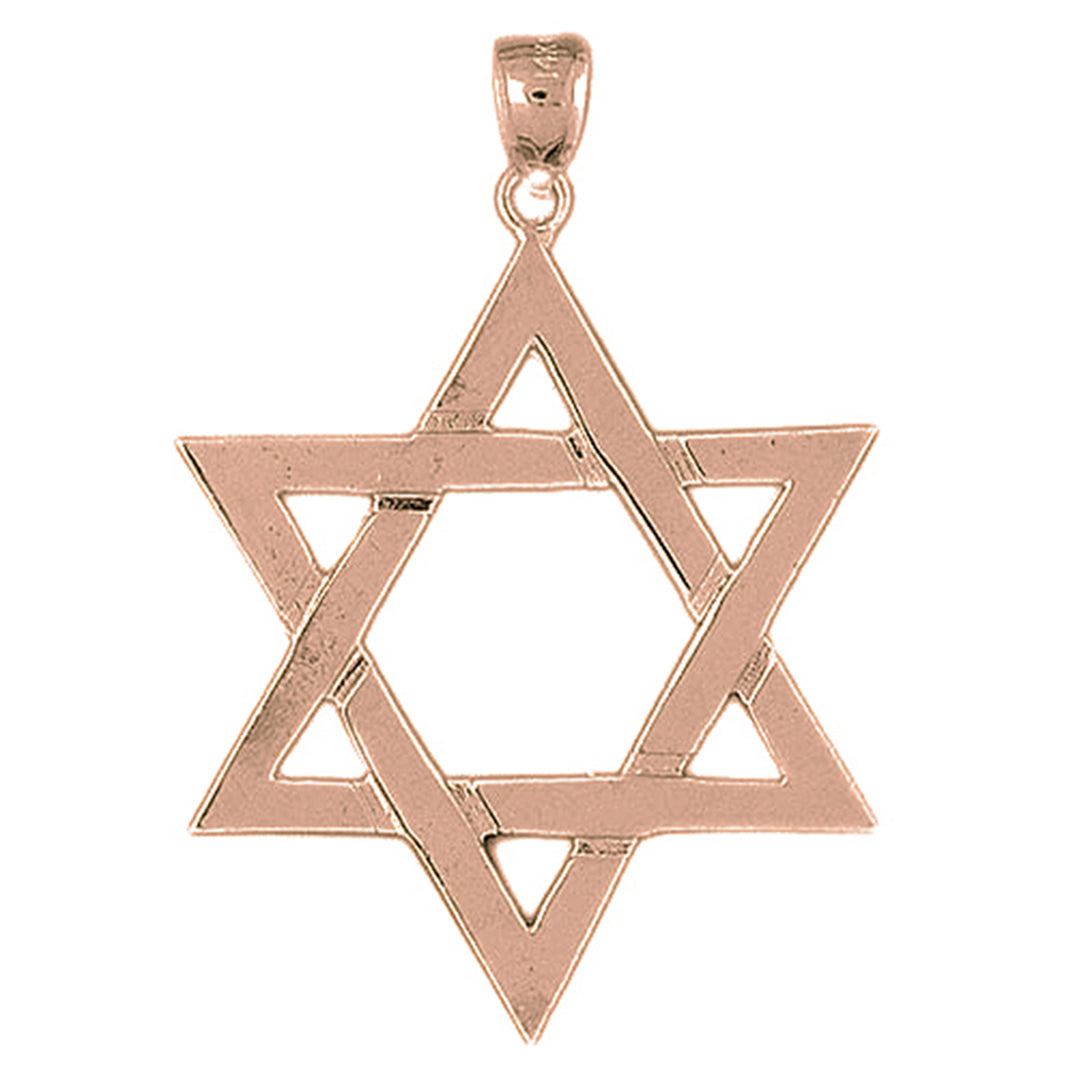 10K, 14K or 18K Gold Star of David Pendant