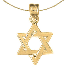 10K, 14K or 18K Gold Star of David Pendant