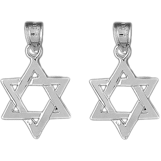 14K or 18K Gold 29mm Star of David Earrings