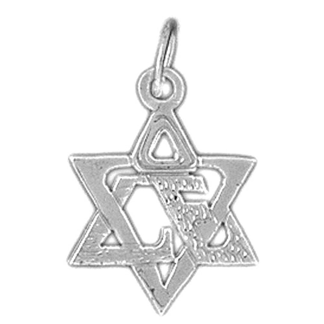 14K or 18K Gold Love and Heart Star of David Pendant