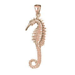 10K, 14K or 18K Gold Seahorse Pendant