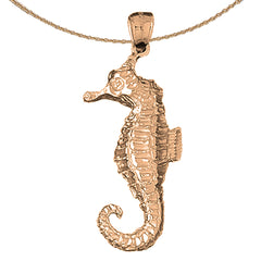 10K, 14K or 18K Gold Seahorse Pendant