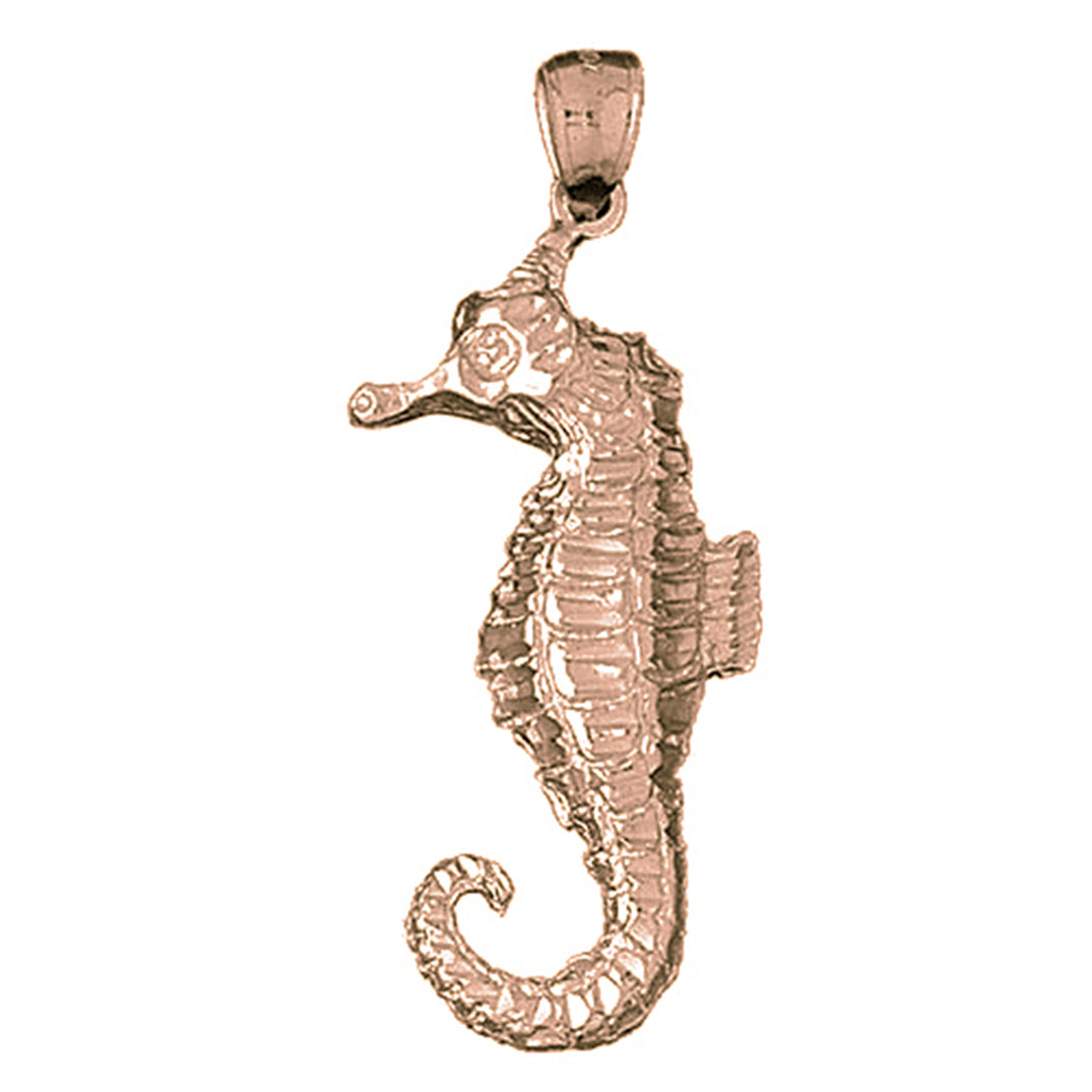 10K, 14K or 18K Gold Seahorse Pendant