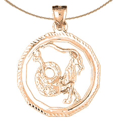 10K, 14K or 18K Gold Zodiac - Capricorn Pendant