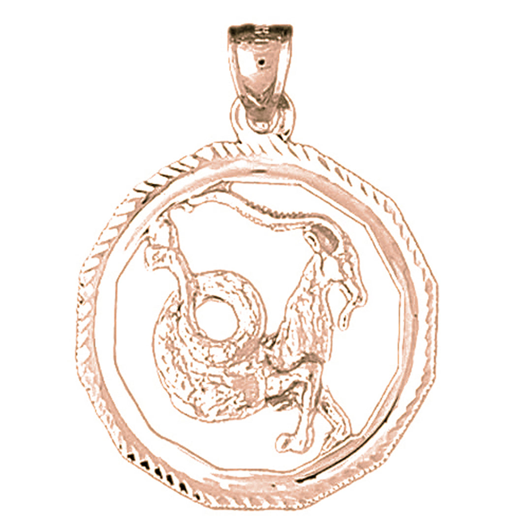 10K, 14K or 18K Gold Zodiac - Capricorn Pendant