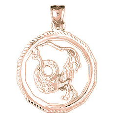 10K, 14K or 18K Gold Zodiac - Capricorn Pendant