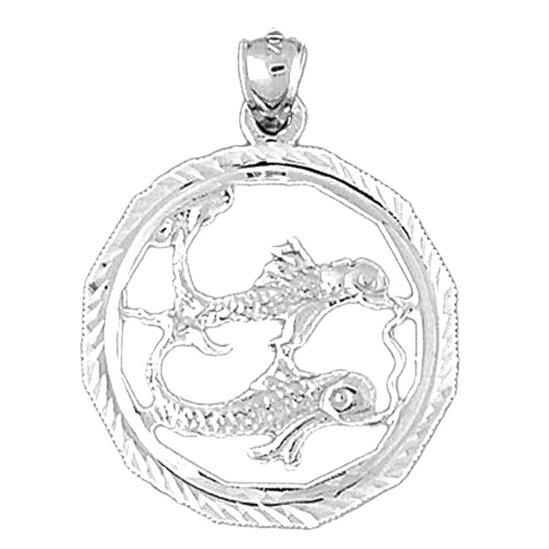 10K, 14K or 18K Gold Zodiac - Pisces Pendant