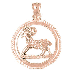 10K, 14K or 18K Gold Zodiac - Aries Pendant