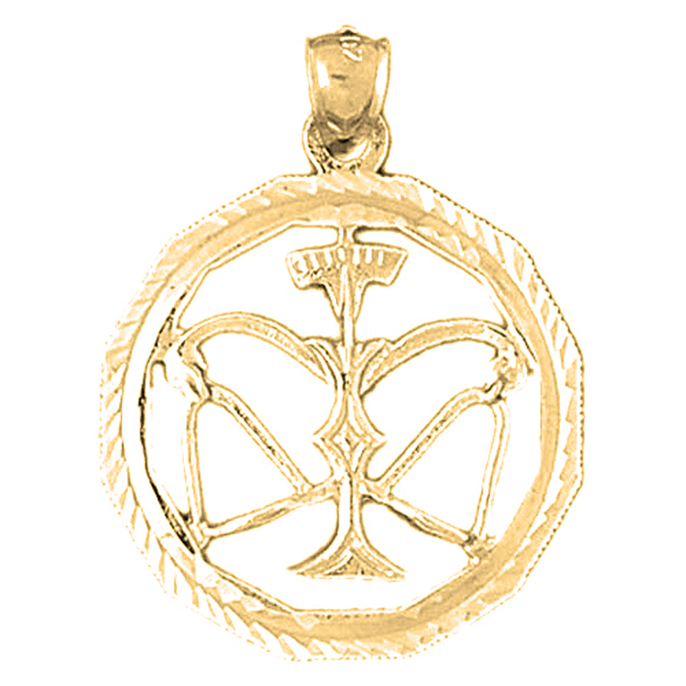 10K, 14K or 18K Gold Zodiac - Libra Pendant