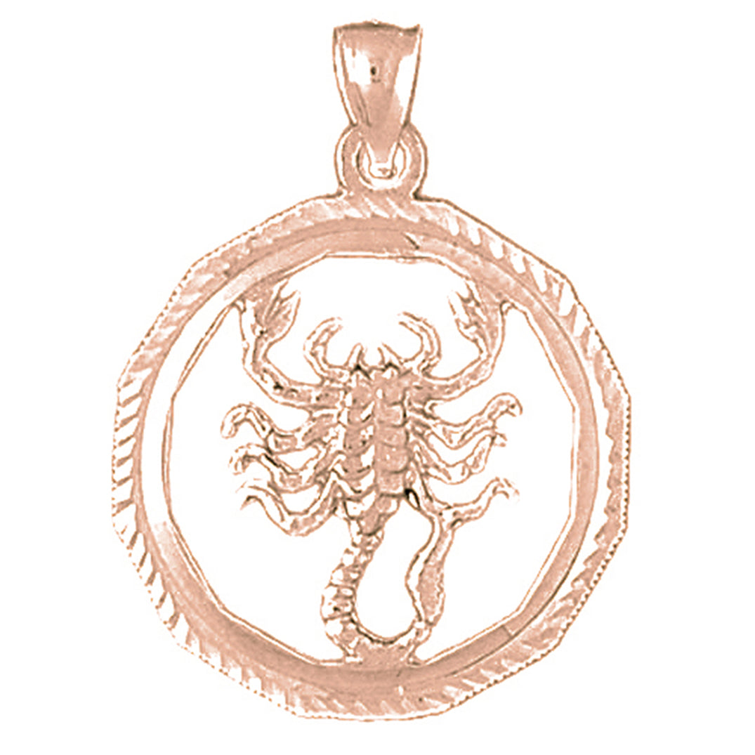 10K, 14K or 18K Gold Zodiac - Scorpio Pendant