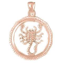 10K, 14K or 18K Gold Zodiac - Scorpio Pendant