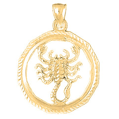 10K, 14K or 18K Gold Zodiac - Scorpio Pendant