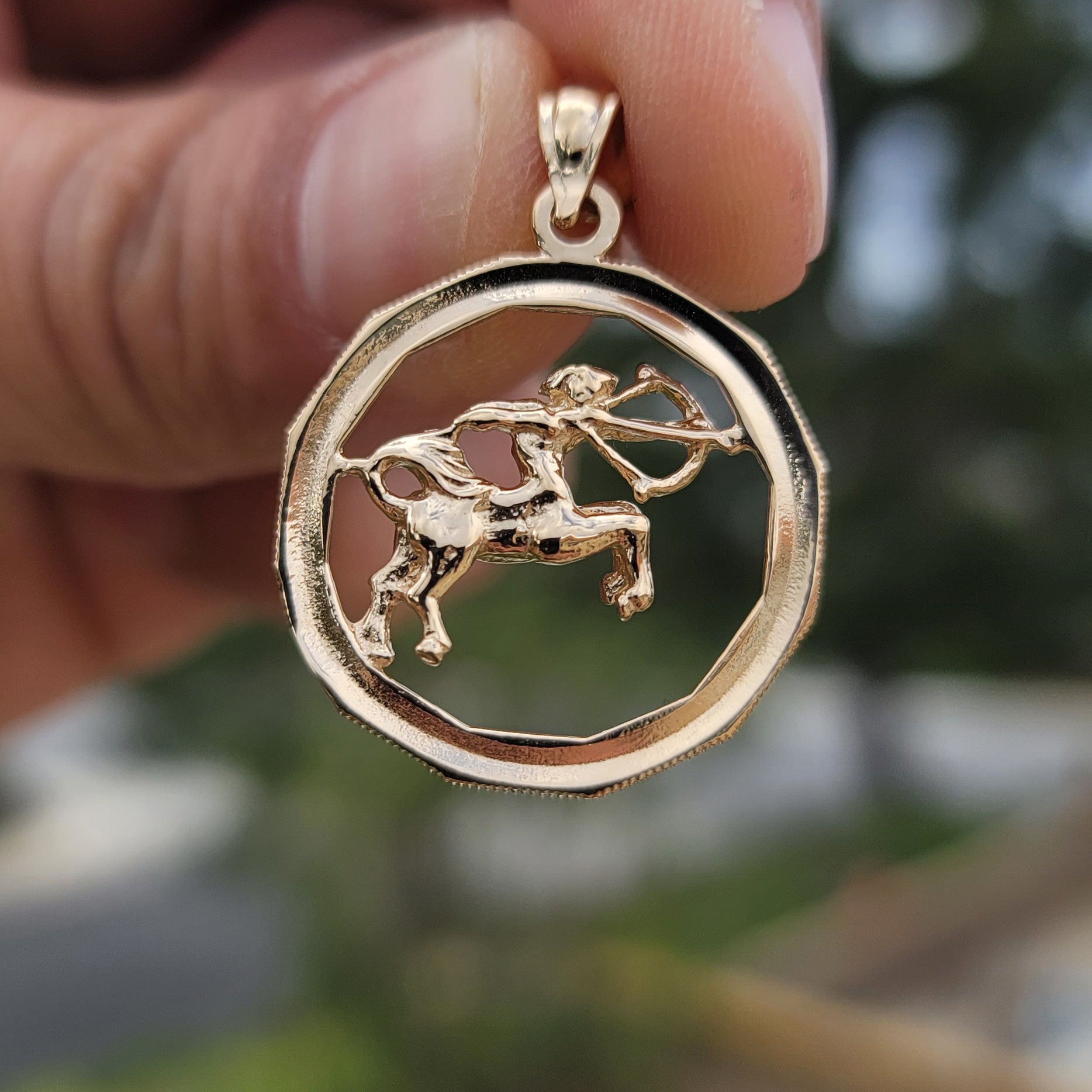 10K, 14K or 18K Gold Zodiac - Sagittarius Pendant