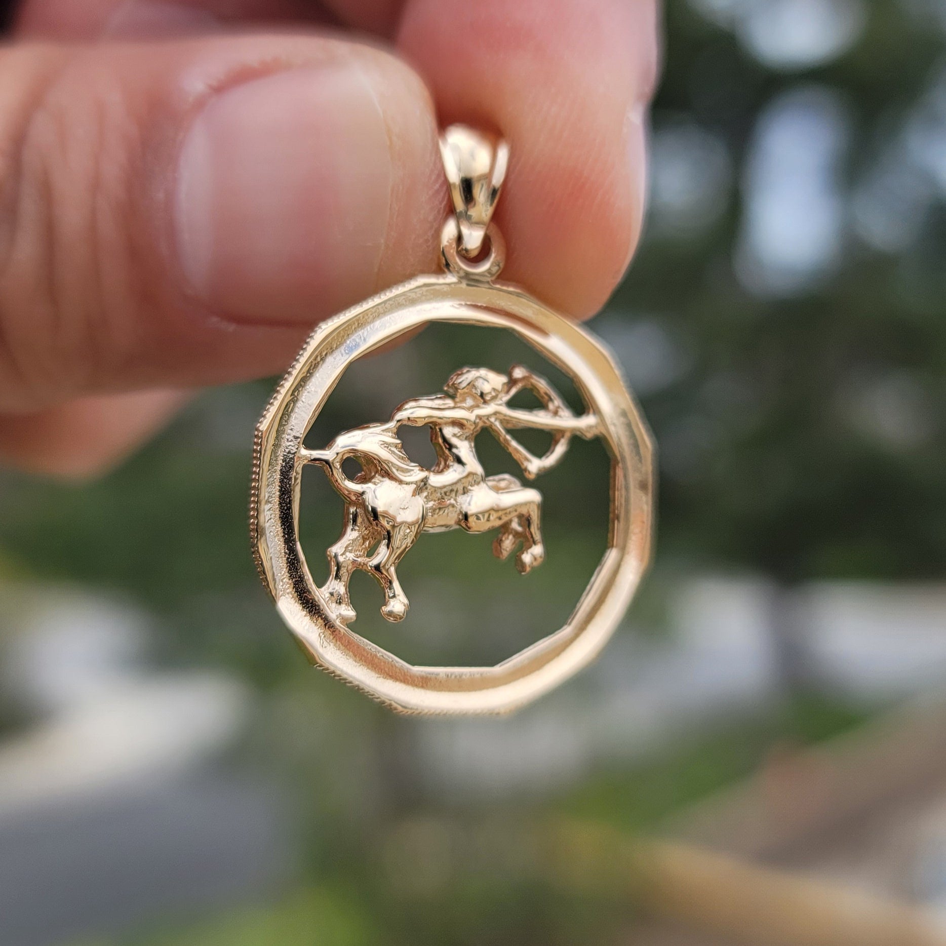 10K, 14K or 18K Gold Zodiac - Sagittarius Pendant