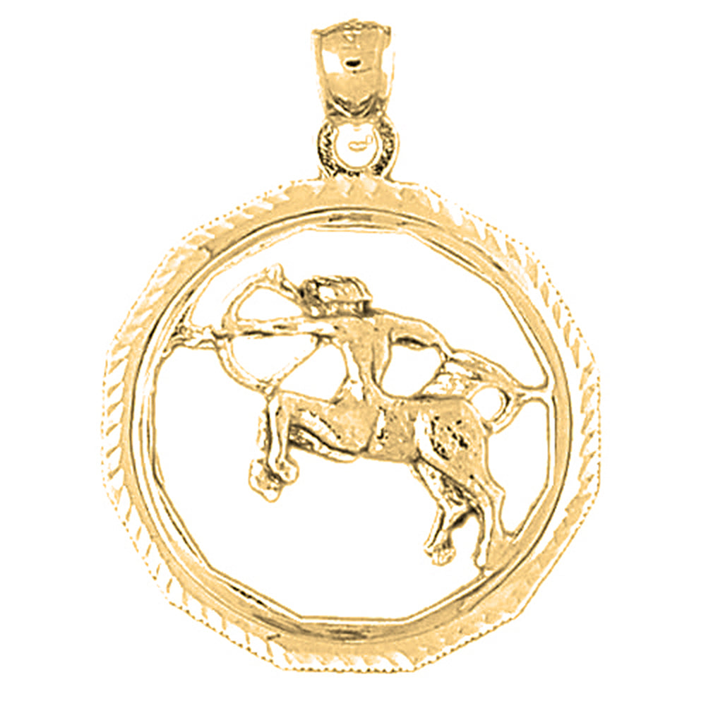 10K, 14K or 18K Gold Zodiac - Sagittarius Pendant